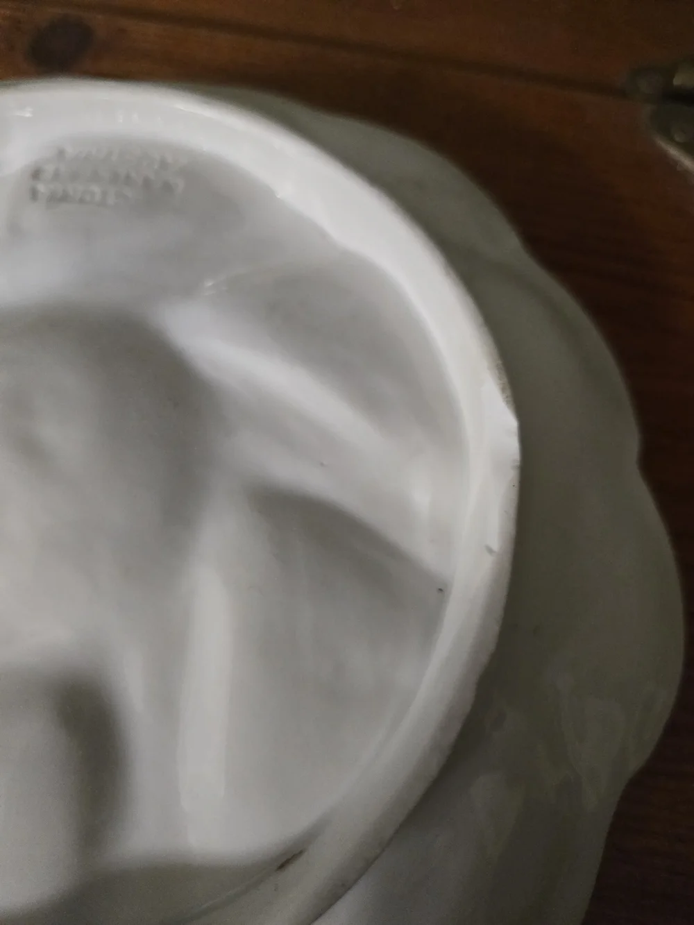 Victoria Karlsbad Austria White and Gold Porcelain Oyster Plate